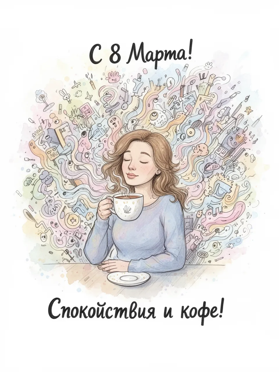 С 8 Марта! Спокойствия и кофе!